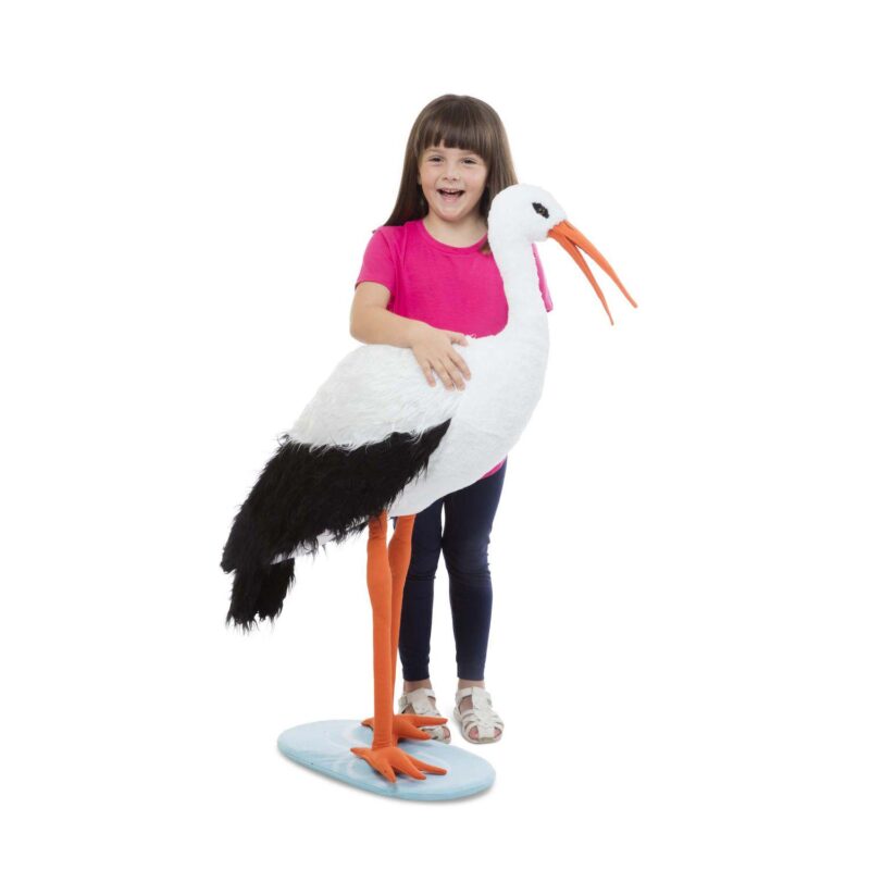 Melissa and Doug Giant Lifelike Plush Stork - Image 3