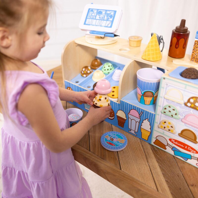 Melissa and Doug Wooden Cool Scoops Ice Creamery - Image 7
