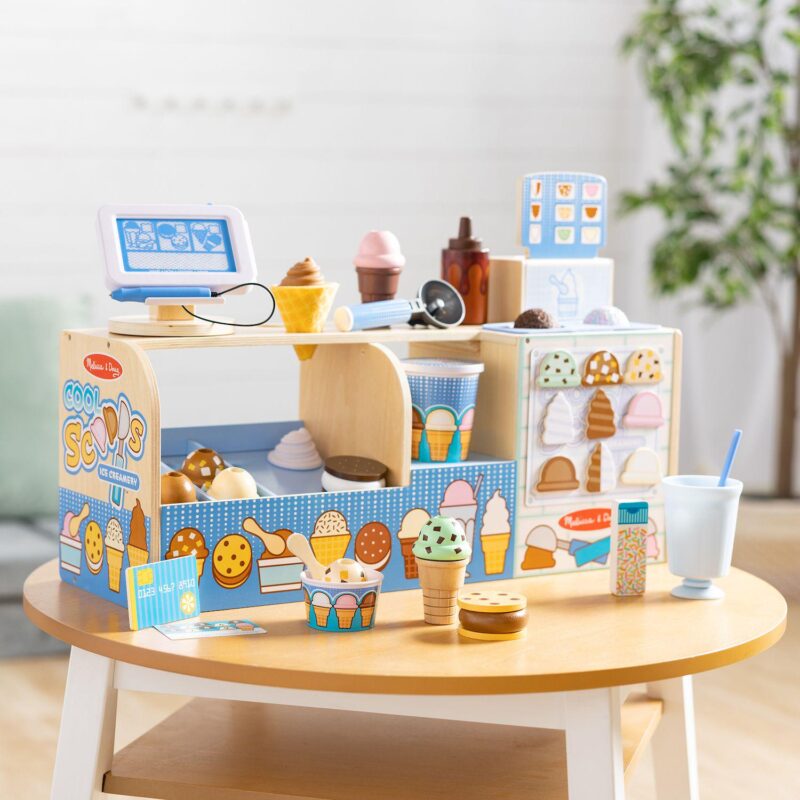 Melissa and Doug Wooden Cool Scoops Ice Creamery - Image 6