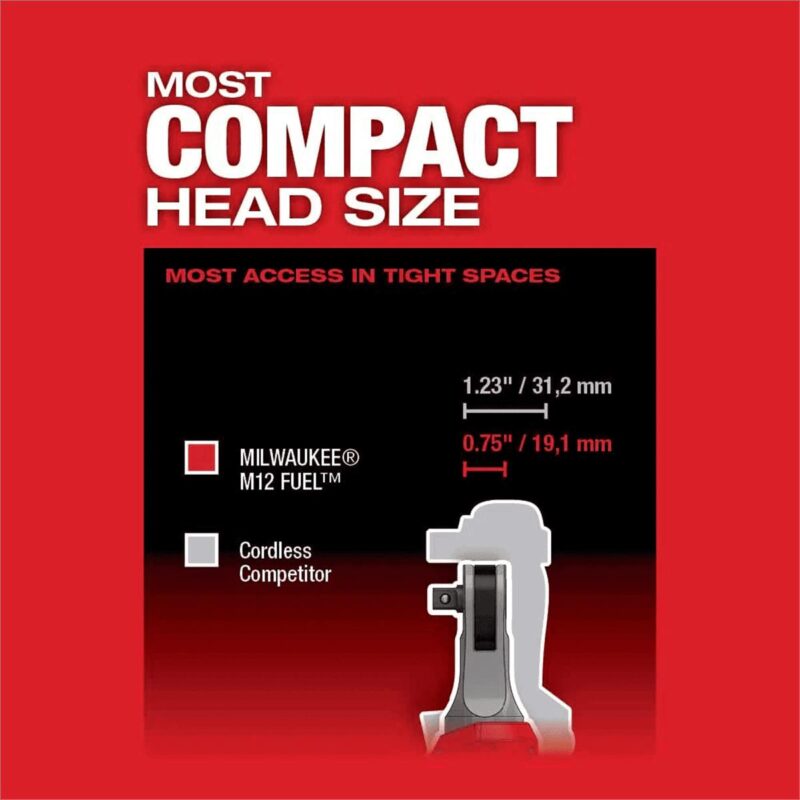 Milwaukee Tool M12 FUEL 3/8  High Speed Ratchet (Bare Tool) - Image 7