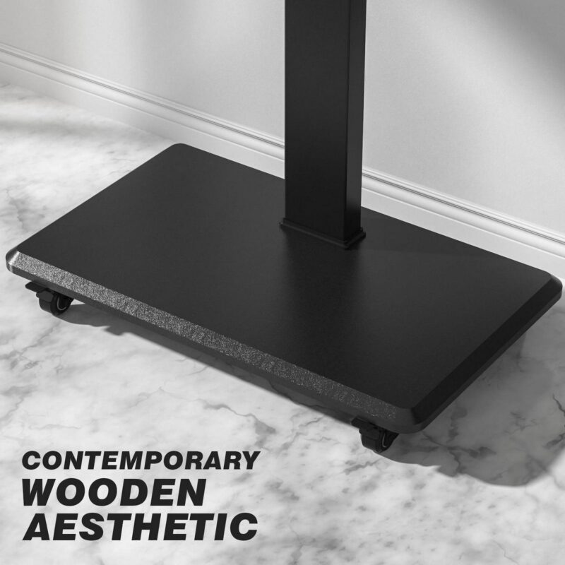 Modern Rolling TV Stand for Flat TVs up to 85 inch, 3 Shelves Home Office, Black - Image 5