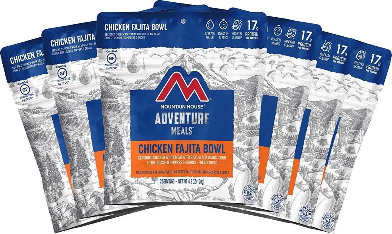 Mountain House Chicken Fajita Bowl Freeze Dried Emergency Survival Portable Backpacking and Camping Food -6 Pouches