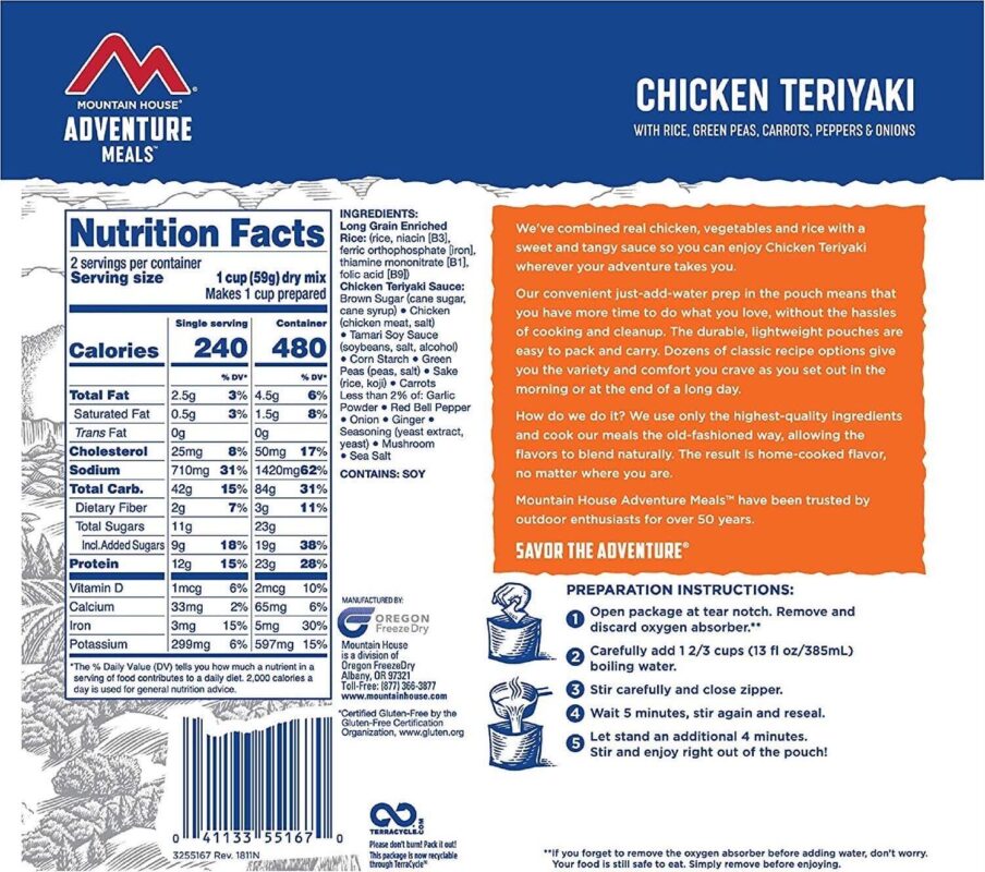 Mountain House Chicken Teriyaki with Rice | Freeze Dried Backpacking and Camping Food | Gluten-Free- 6 Pouches - Image 6