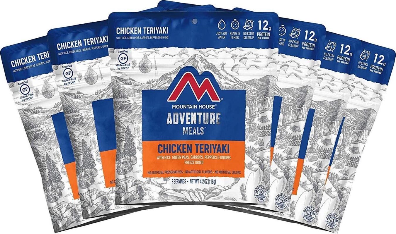 Mountain House Chicken Teriyaki with Rice | Freeze Dried Backpacking and Camping Food | Gluten-Free- 6 Pouches