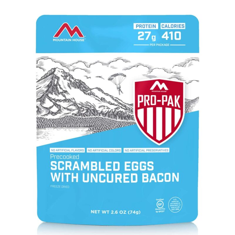Mountain House Freeze Dried Emergency Survival Backpacking and Camping Food Scrambled Eggs with Bacon Pro-Pak- 6 Pouches - Image 2