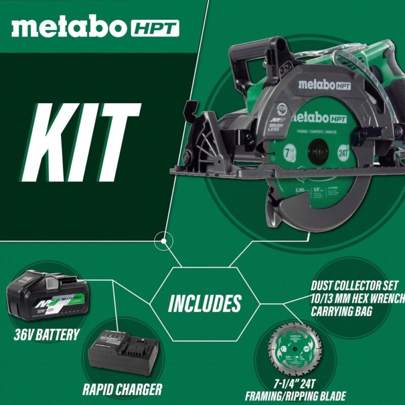 MultiVolt 36V Brushless Lithium-Ion 7-1/4 in. Cordless Rear Handle Circular Saw Kit (4 Ah) - Image 2