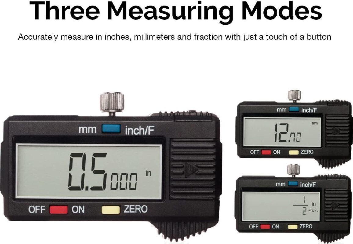 NEIKO 01409A 12a Electronic Digital Caliper | Extra Large Display | 0-12 Inches | Inch/Fractions/Millimeter Conversion | Polished Stainless Steel - Image 3