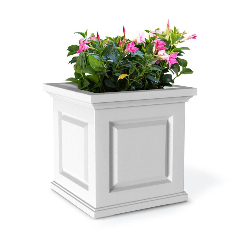 Nantucket 20in Square Planter - White - Image 2