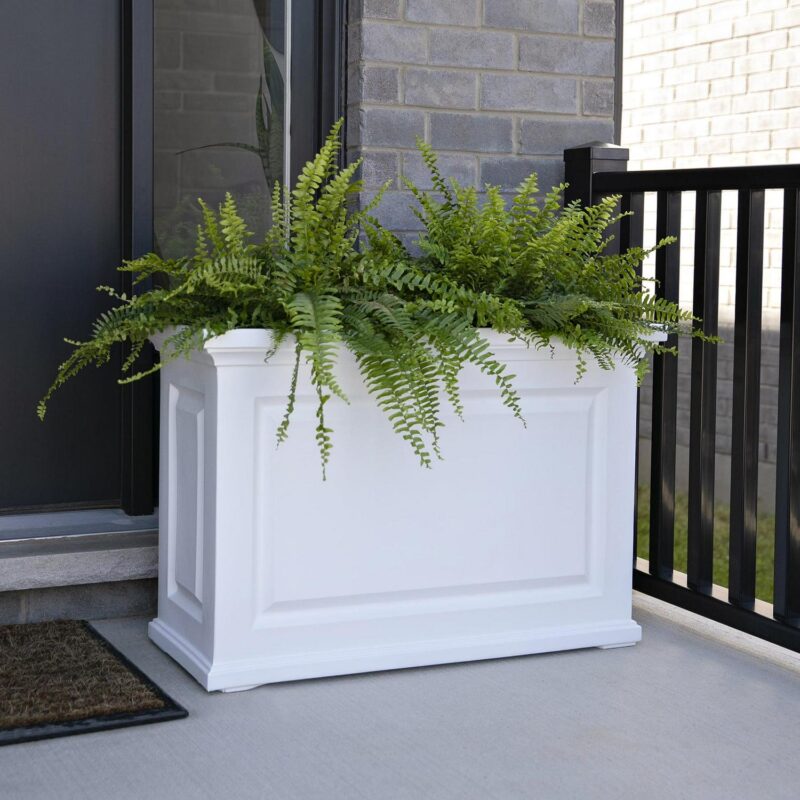 Nantucket Trough Planter - White - Image 4