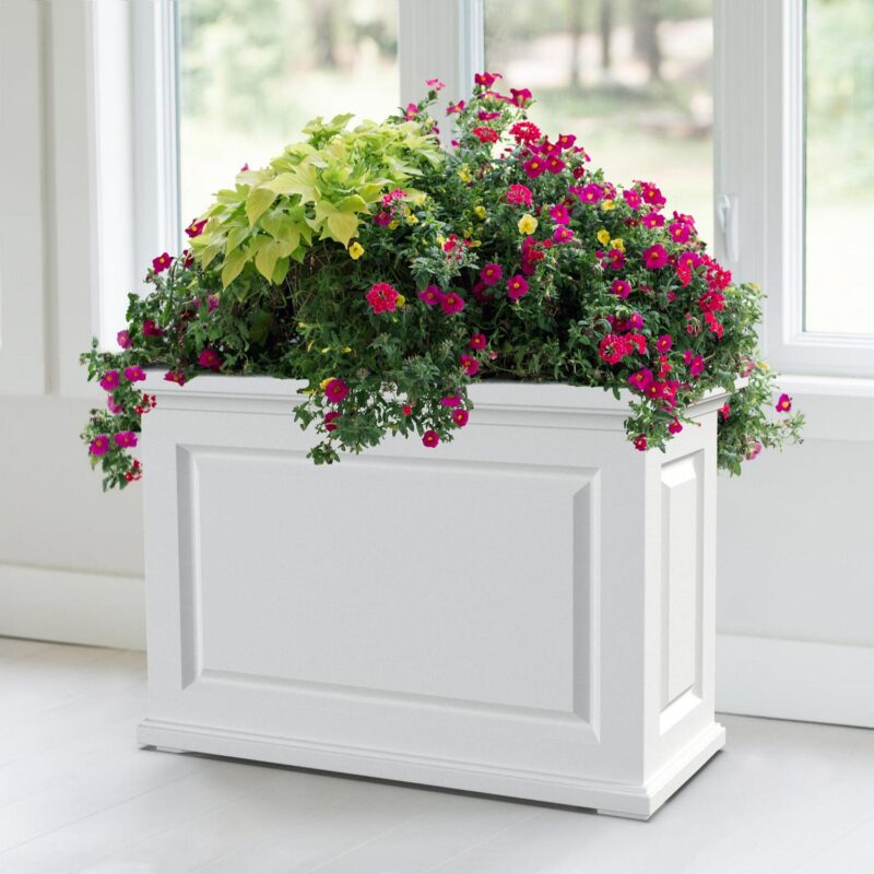 Nantucket Trough Planter - White - Image 3