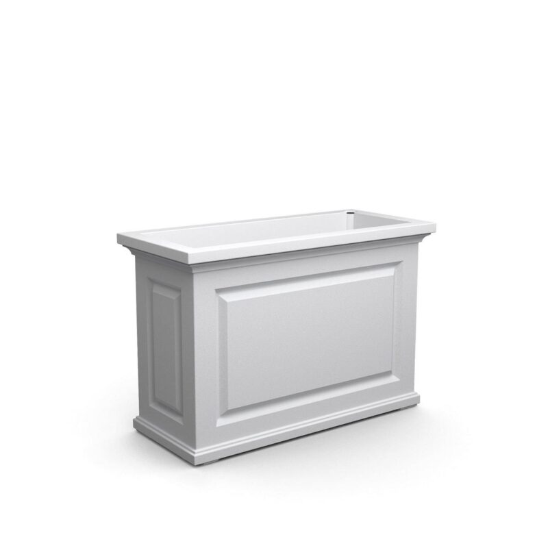 Nantucket Trough Planter - White