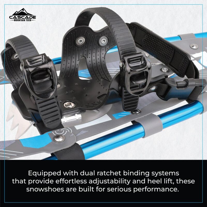 Navigator Series Men and Women's Lightweight 21  Aluminum Frame Snowshoe Set, Ratchet Binding - Image 3