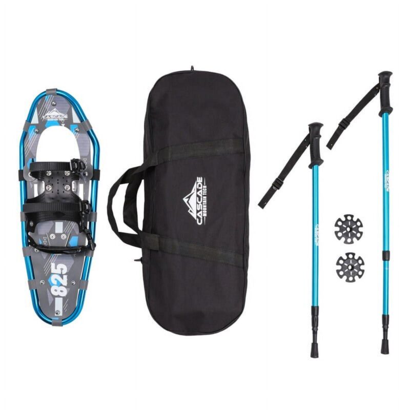 Navigator Series Men and Women's Lightweight 21  Aluminum Frame Snowshoe Set, Ratchet Binding