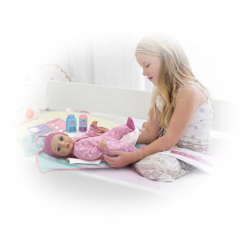 New Adventures Little Darlings Baby Doll Feed and Care Deluxe Playset with 15in. Baby Doll and 35 Accessories - Image 5