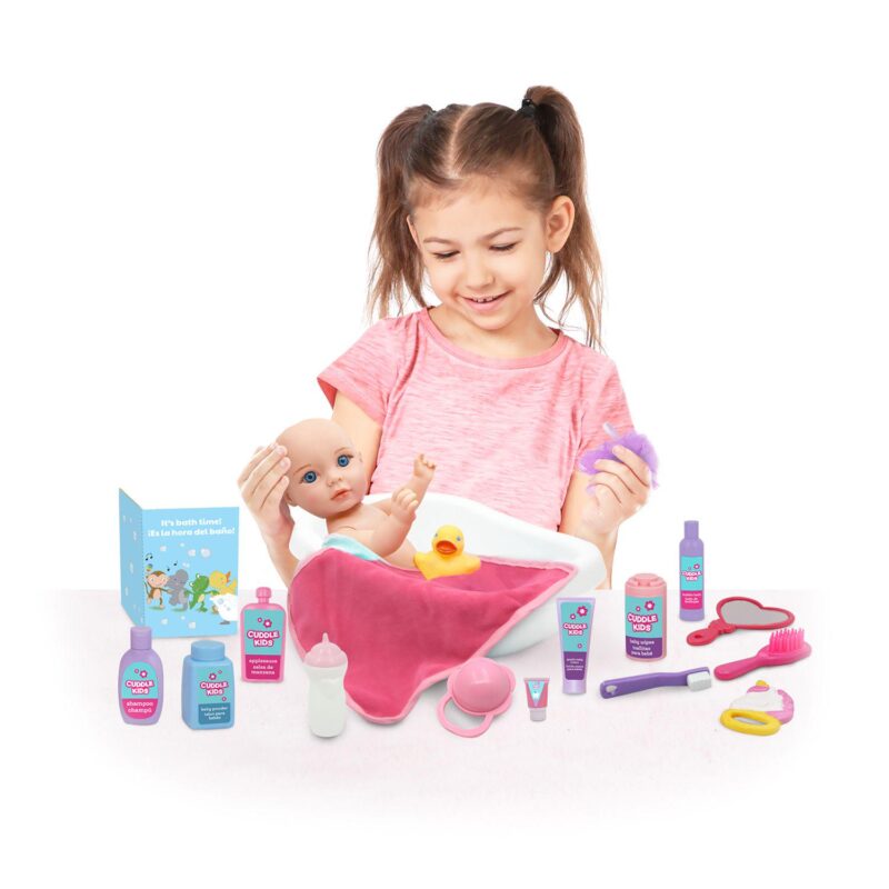 New Adventures Little Darlings Baby Doll Feed and Care Deluxe Playset with 15in. Baby Doll and 35 Accessories - Image 3