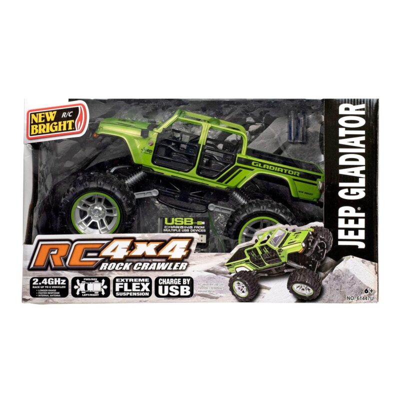 New Bright 1:14 Remote Control Jeep Gladiator Rock Crawler RC Car