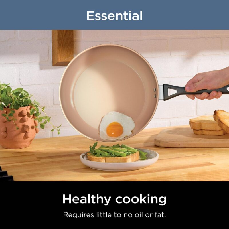 Ninja 10 Piece Non-Stick Ceramic Cookware Set, PTFE Free, Oven Safe to 350A F,Induction Compatible - Image 4