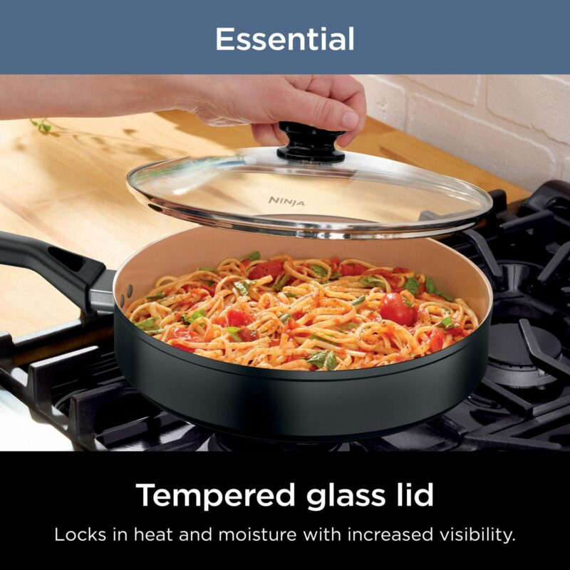 Ninja 10 Piece Non-Stick Ceramic Cookware Set, PTFE Free, Oven Safe to 350A F,Induction Compatible - Image 5