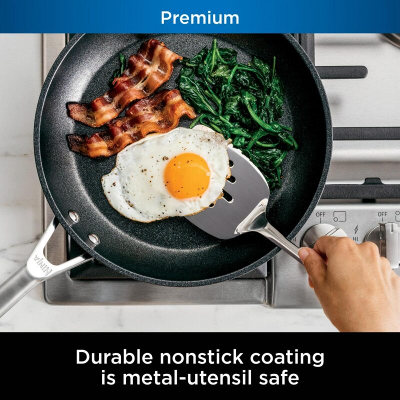 Ninjaa c Foodia c NeverSticka c Premium Hard-Anodized 10-Piece Cookware Set, oven safe to 500A F - Image 7