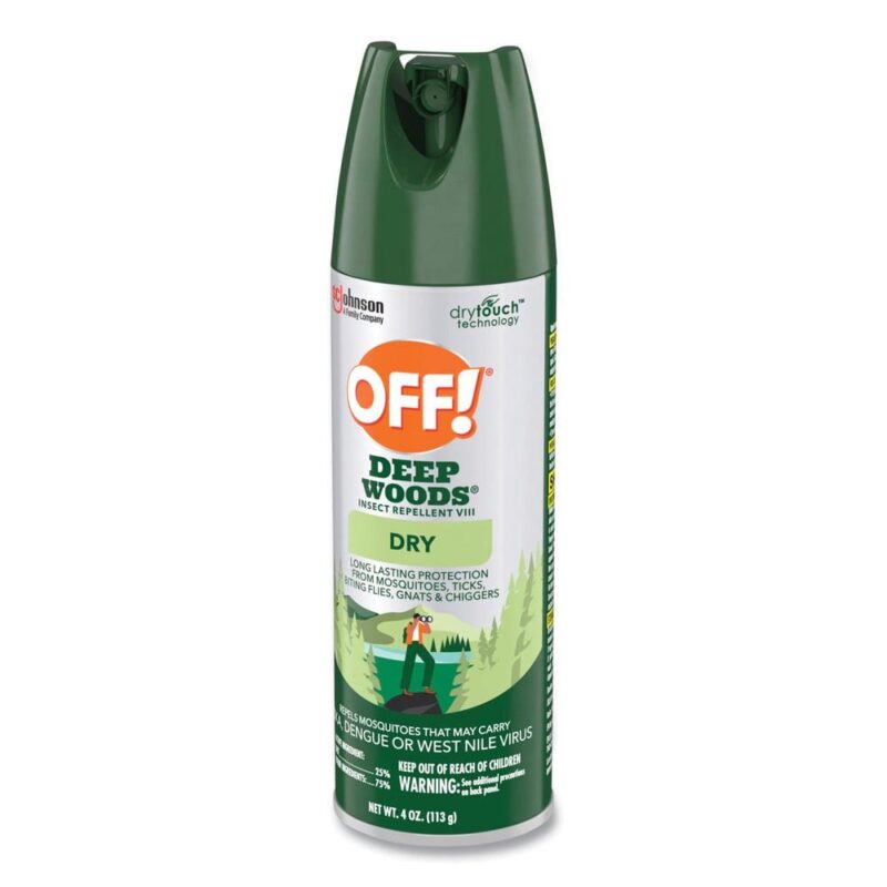 OFF! 616304 Deep Woods 4 oz. Aerosol Spray Dry Insect Repellent - Neutral Scent (12/Carton) - Image 2