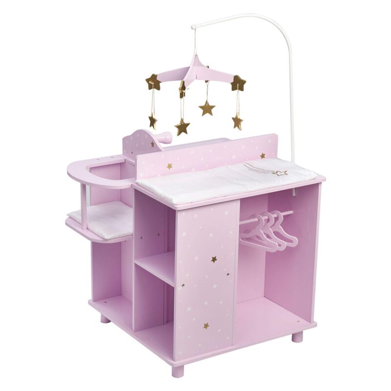 Olivia's Little World Twinkle Stars Princess Baby Doll Changing Station with Storage - Image 2