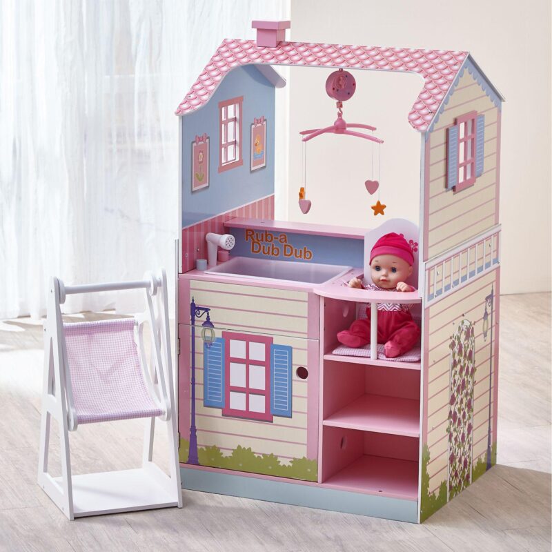 Olivia's Little World Classic Doll Changing Station Dollhouse - Image 3