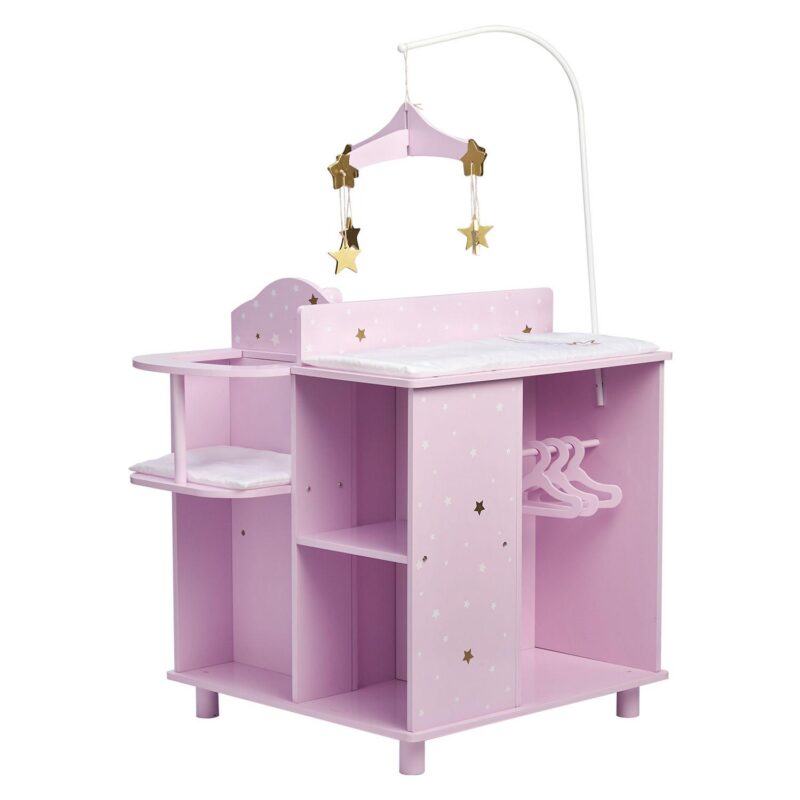 Olivia's Little World Twinkle Stars Princess Baby Doll Changing Station with Storage - Image 3
