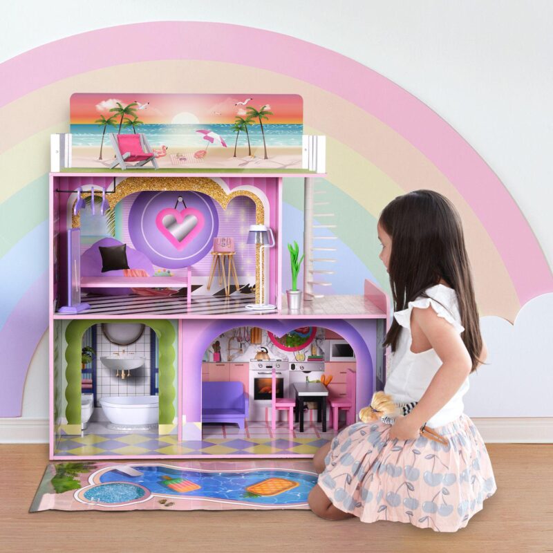 Olivia's Little World 2-Story Wooden Dollhouse - Image 3