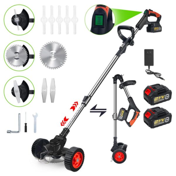 Paddsun Electric String Trimmers, Cordless Wacker Edger 21V Weed Eater Lightweight Portable Tool