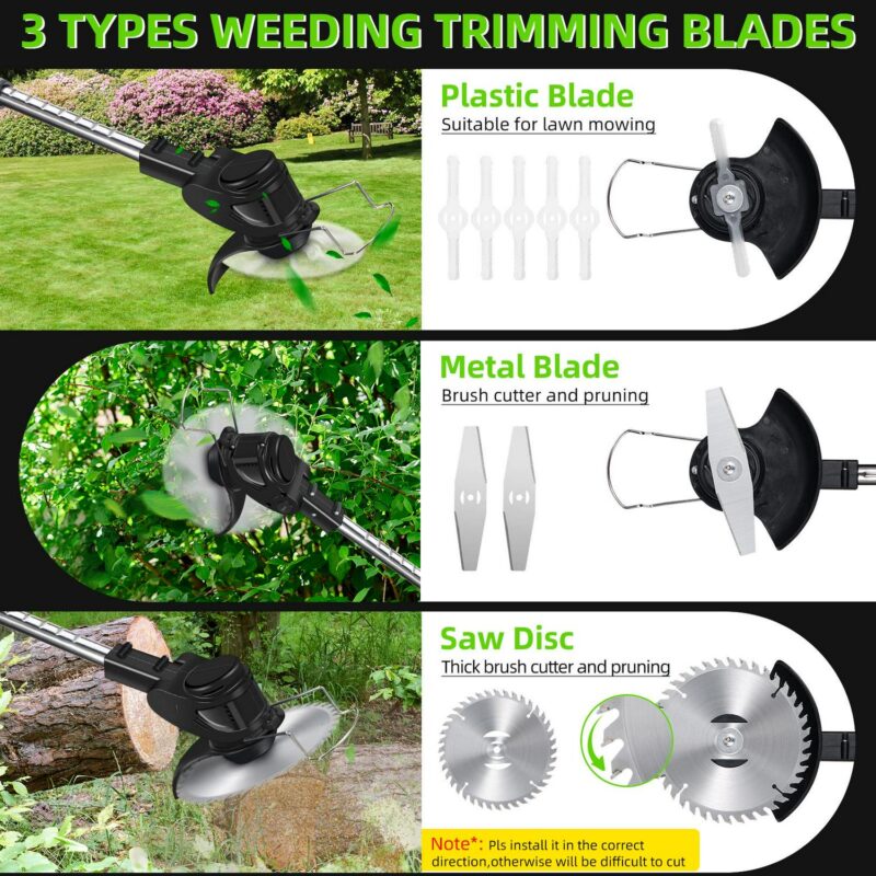 Paddsun Electric String Trimmers, Cordless Wacker Edger 21V Weed Eater Lightweight Portable Tool - Image 4