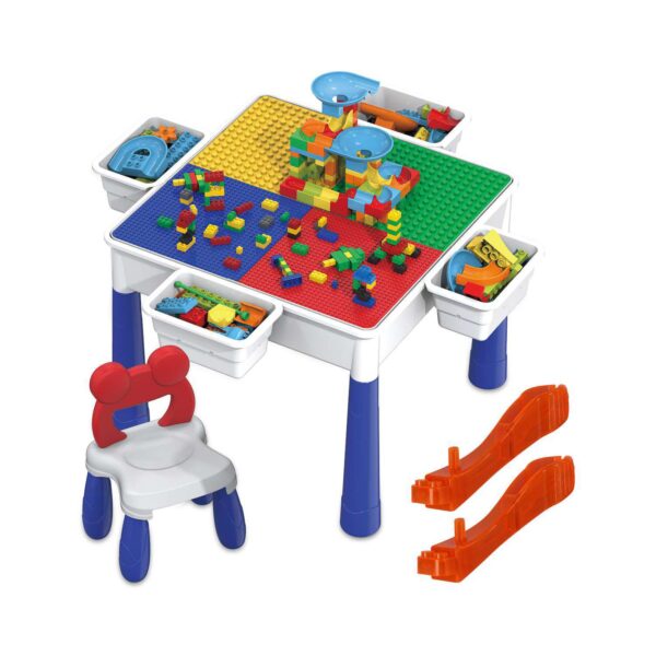 PicassoTiles Large Building Blocks Activity Center Table and Chair Set