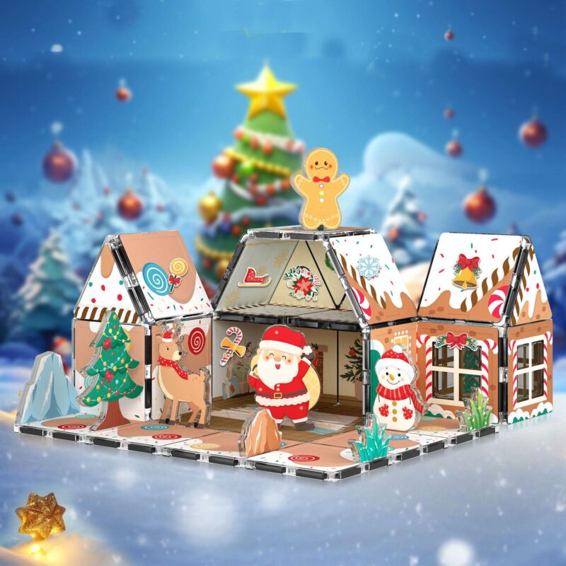 Picassotiles Gingerbread House Magnetic Tiles - 46 Pieces - Image 5