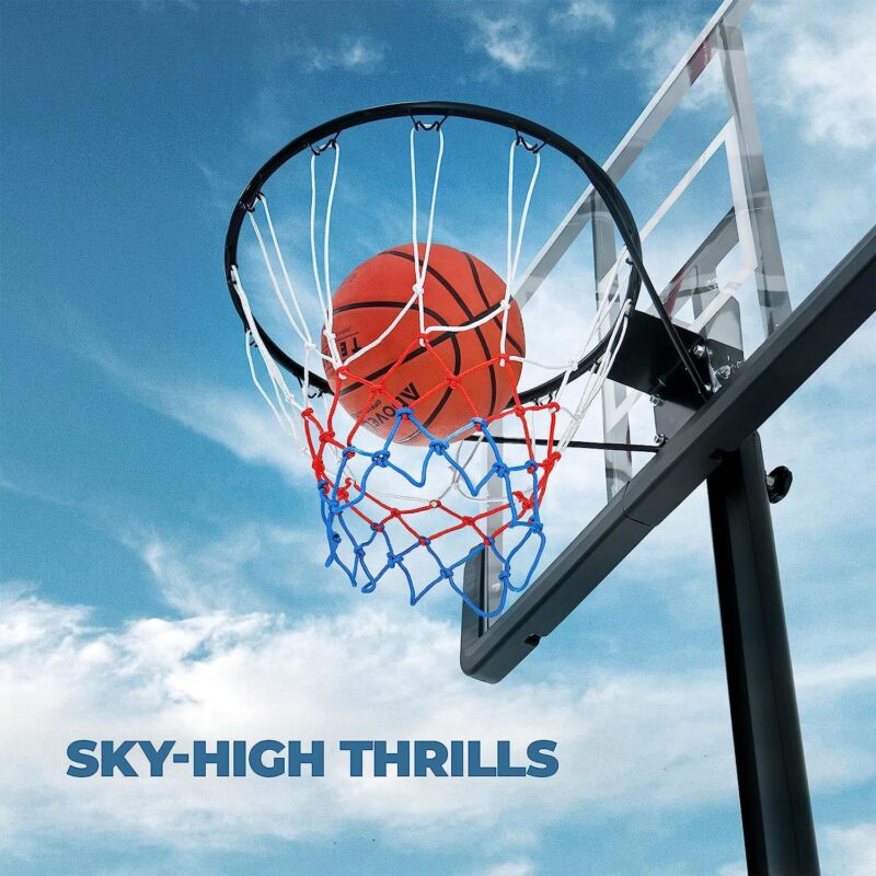 Portable Basketball Hoop 8-10 ft Adjustable - 44in Shatterproof Backboard - Basketball Goal System - Image 5