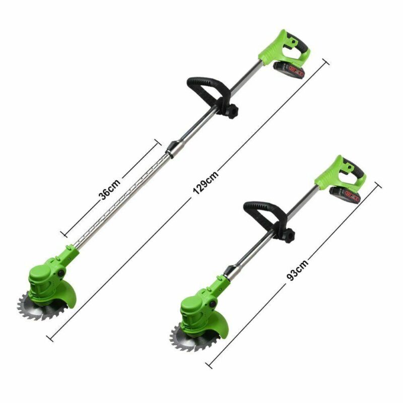 Portable Handheld Weed Lawn 24V Battery Cordless Grass Trimmer for Lawn, Yard, Garden(Green, Set) - Image 4