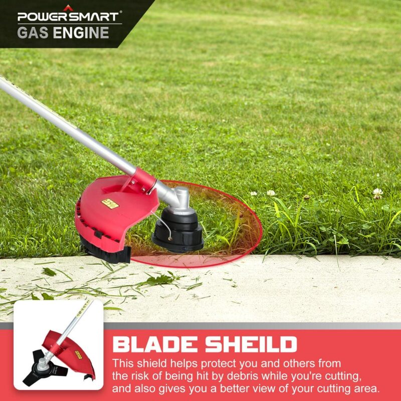 PowerSmart 2-Cycle 25.4cc 18lb Straight Shaft Gas String Trimmer, Weed Wacker and Weed eaters for Lawns and Grass - Image 6