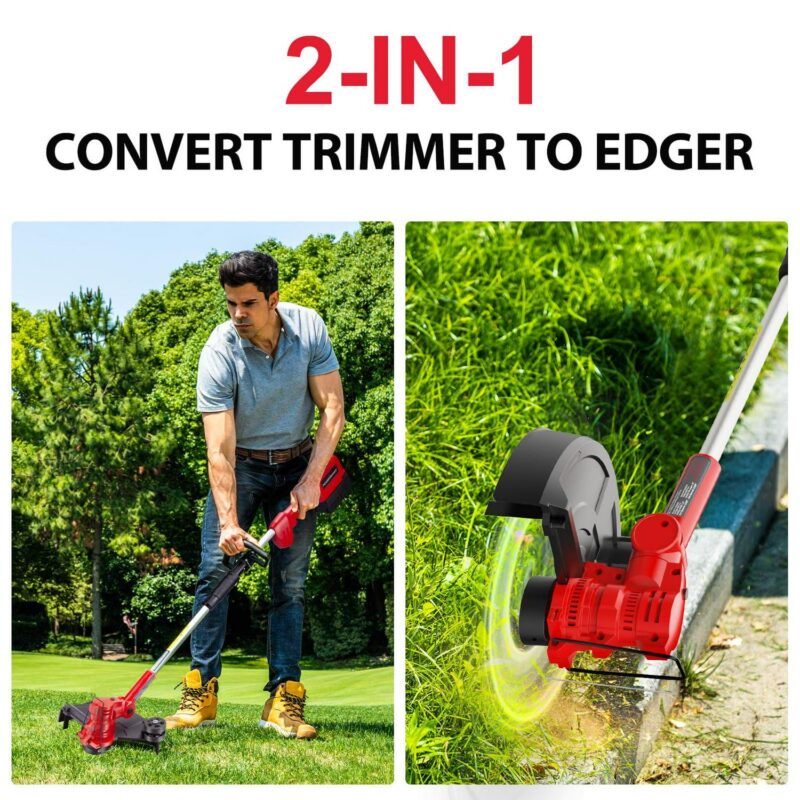 PowerSmart 40V 4.0Ah Lithium-Ion Cordless String Trimmer/Edger and Blower Combo Kit(2 Tools),7lb - Image 5
