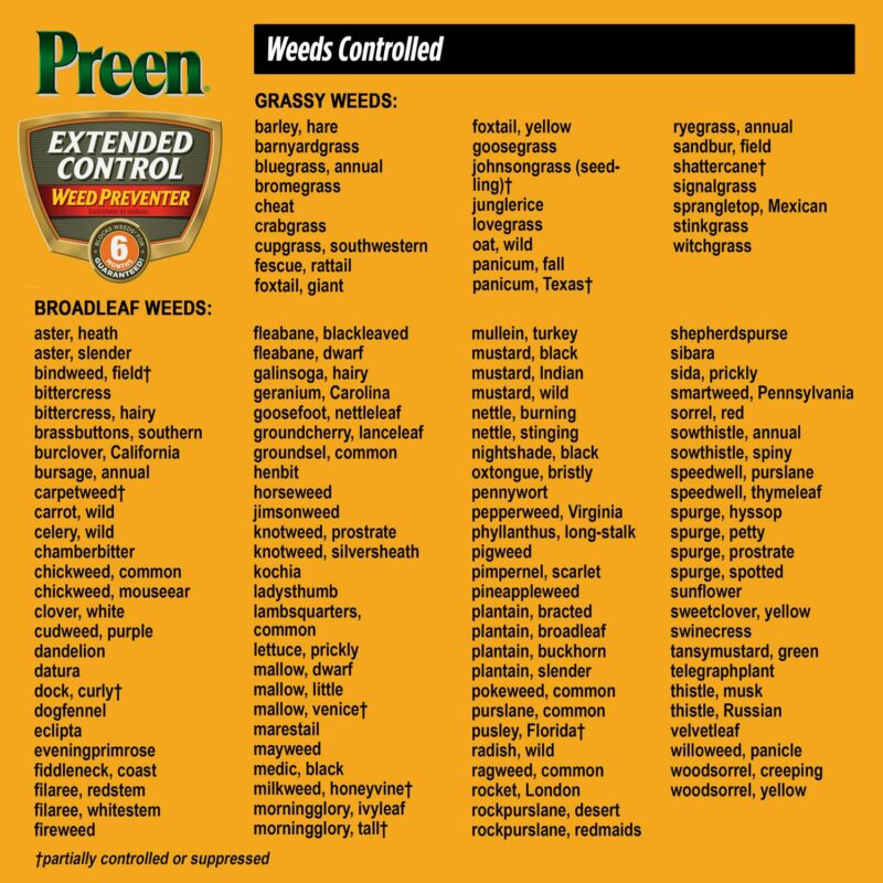 Preen Extended Control Weed Preventer - 13.75 lb. Bag - Covers 2,245 Sq. ft. - Image 6