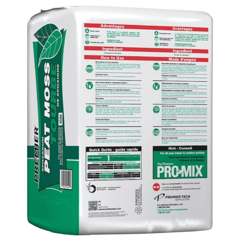 Premier Horticulture OMRI Listed Sphagnum Peat Moss, 3.8 Cu Ft - Image 2