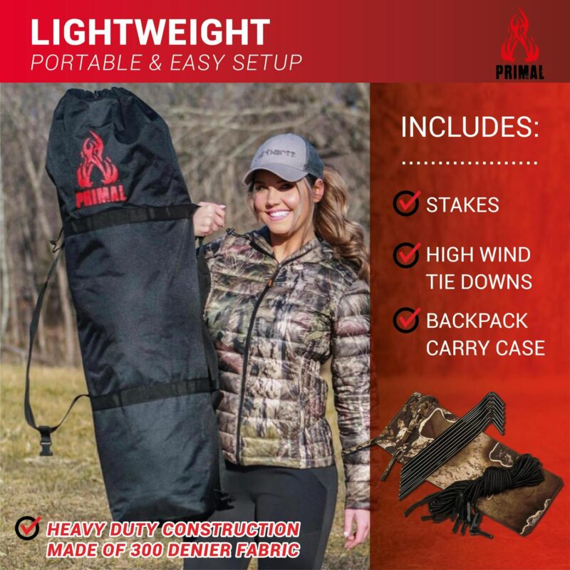 Primal Treestands Wraith 270 Dlx One-Way, See-Through Hunting Ground Blind - Image 10