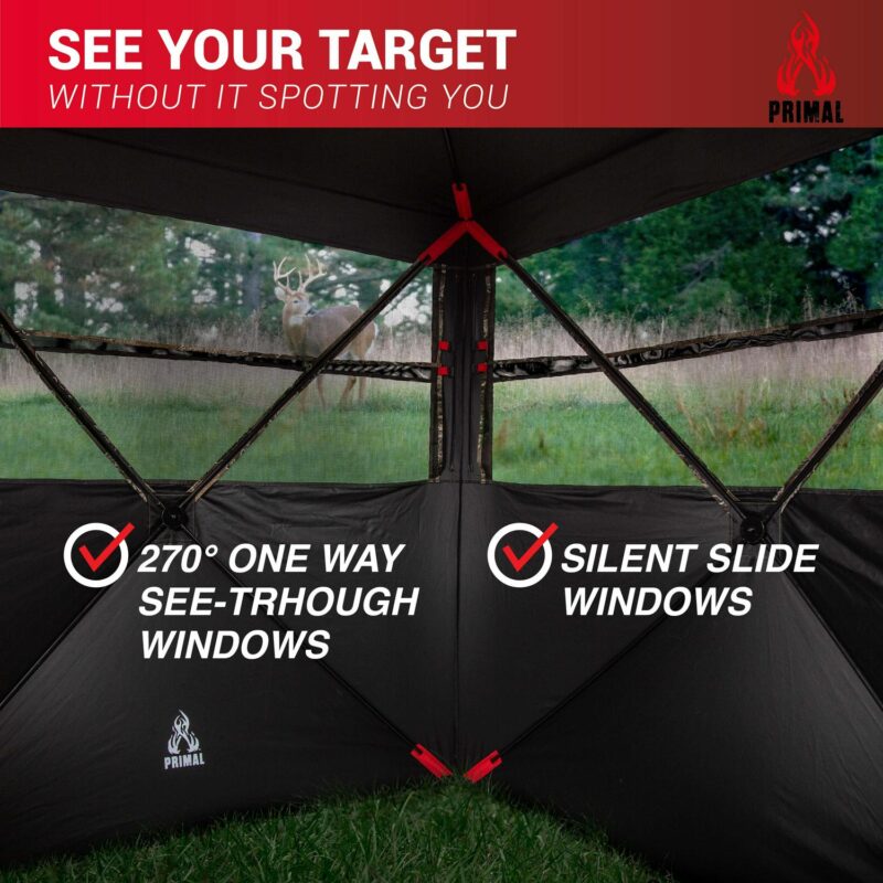 Primal Treestands Wraith 270 Dlx One-Way, See-Through Hunting Ground Blind - Image 2