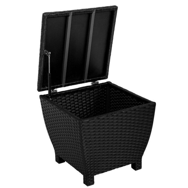 Prime Garden 13 Gallons Wicker Deck Box Outdoor Storage Containers,Black - Image 7