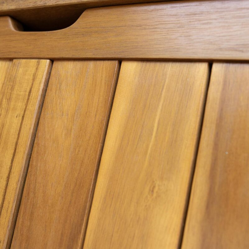 Prodo Acacia Wood 100 Gallon Outdoor Patio Deck Storage Box, Teak Finish - Image 11