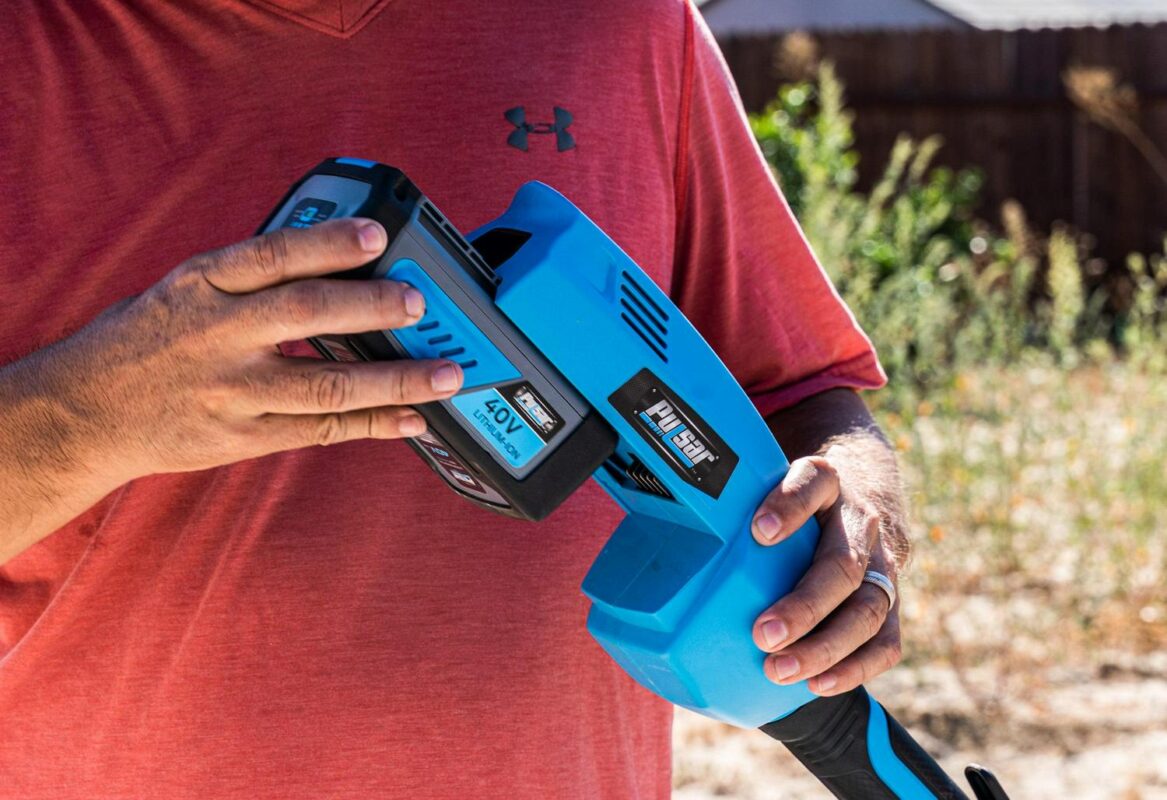 Pulsar 40v Lithium-Ion Cordless String Trimmer and Edger with 2.0Ah Battery and Charger - Image 11