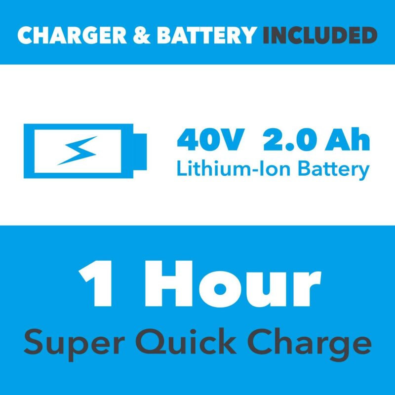 Pulsar 40v Lithium-Ion Cordless String Trimmer and Edger with 2.0Ah Battery and Charger - Image 5