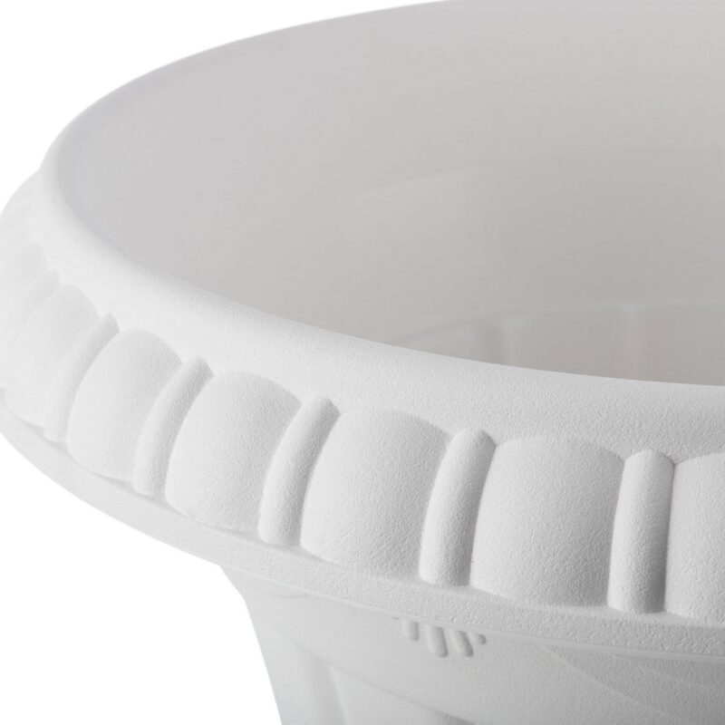 Pure Garden Large and Small Plastic Outdoor Urn Planter 2-Pack, White - Image 9