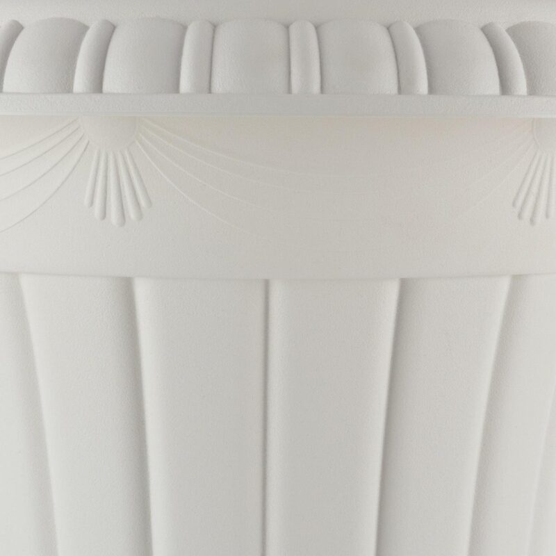 Pure Garden Large and Small Plastic Outdoor Urn Planter 2-Pack, White - Image 4