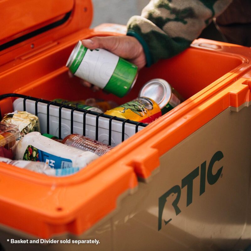 RTIC 52 QT Ultra-Light Hard-Sided Ice Chest Cooler, Dark Grey And Cool Grey, Fits 76 Cans - Image 8