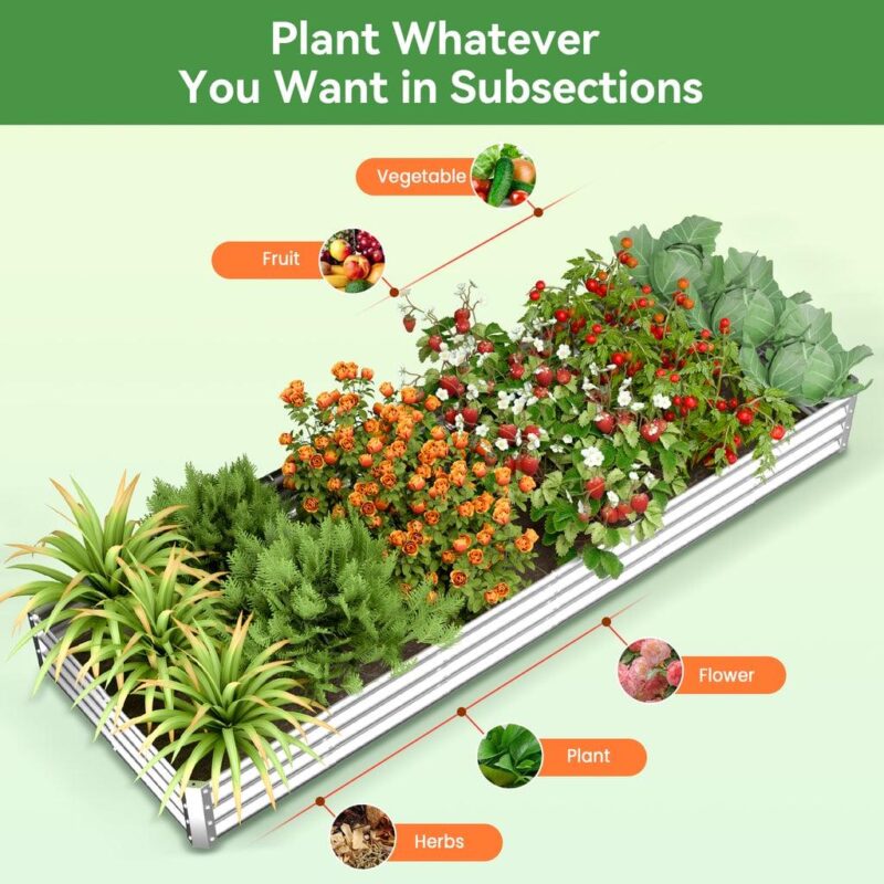 Raised Garden Beds Outdoor, VECUKTY 15x3x1 ft,6A 3A 1 ft (2 Pack) Planter Raised Bed for Gardening, Vegetables, Flowers ,Large Metal Garden Box - Image 11