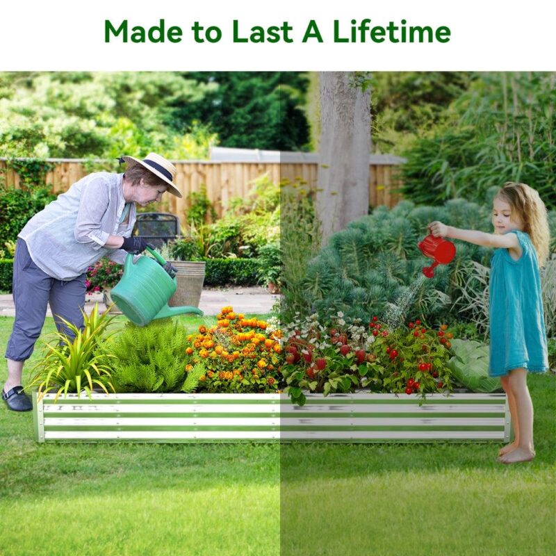 Raised Garden Beds Outdoor, VECUKTY 15x3x1 ft,6A 3A 1 ft (2 Pack) Planter Raised Bed for Gardening, Vegetables, Flowers ,Large Metal Garden Box - Image 2