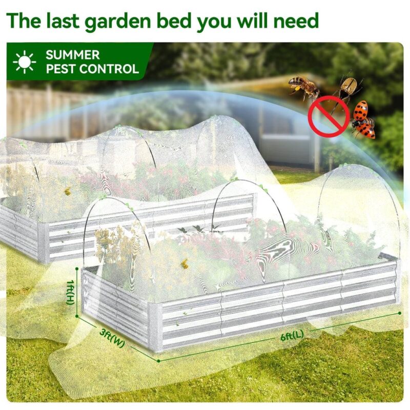 Raised Garden Beds Outdoor, VECUKTY 15x3x1 ft,6A 3A 1 ft (2 Pack) Planter Raised Bed for Gardening, Vegetables, Flowers ,Large Metal Garden Box - Image 7